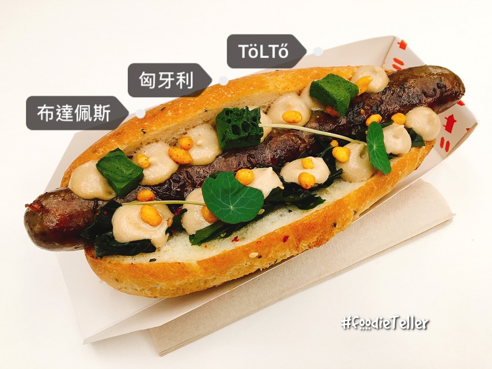 匈牙利布達佩斯美食｜平價人氣創意綠藻海綿香腸堡TöLTő ！當地人也愛的街頭美食！